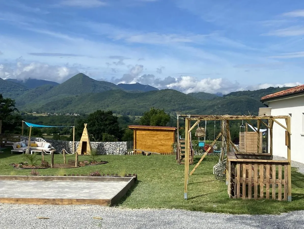Villa Jacuzzi, Terrain De Petanque Et Aire De Jeux Vue Sur Les Pyrenees Seilhan France
